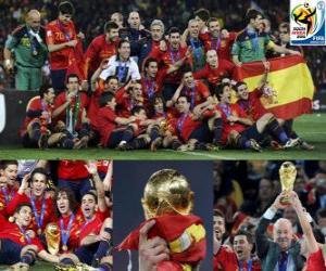 пазл Испании, чемпион мира по футболу 2010 Южная Африка